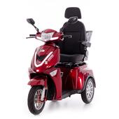 Scuter electric cu trei roți CHAMPION pentru seniori și persoane invalide - motor puternic de 1000 W, roșu