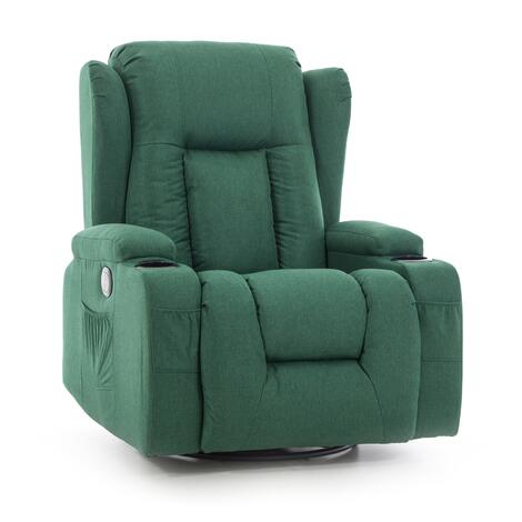 Scaun de relaxare rabatabil, țesătură verde-smarald